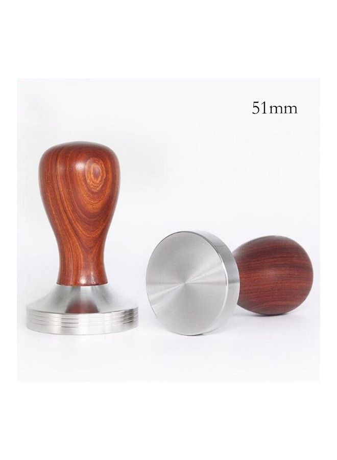 EzzySo Stainless Steel Coffee Pressed Powder Hammer Brown 51mm - Image 1