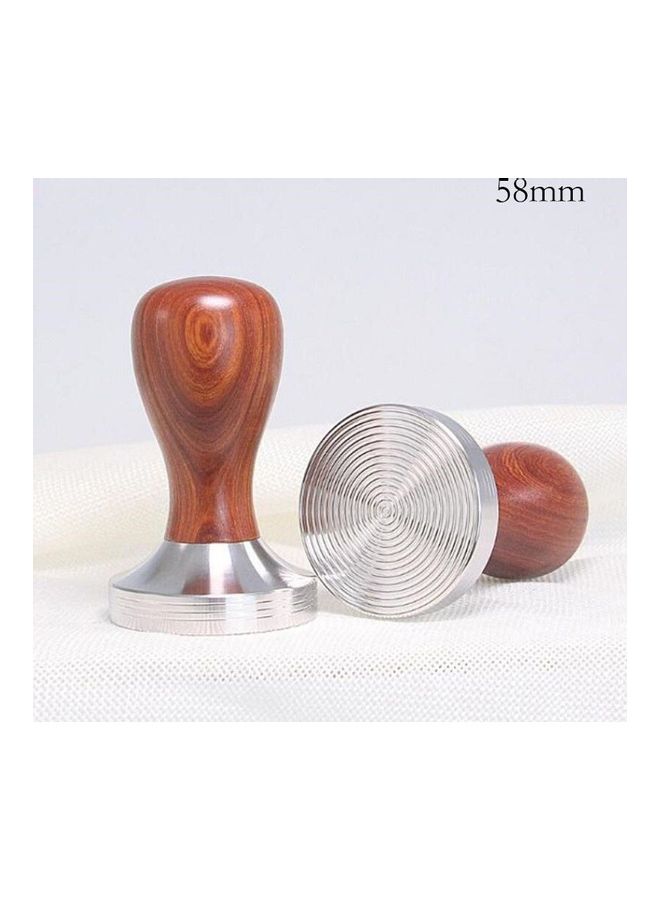EzzySo Stainless Steel Coffee Pressed Powder Hammer Brown 58mm - Image 1