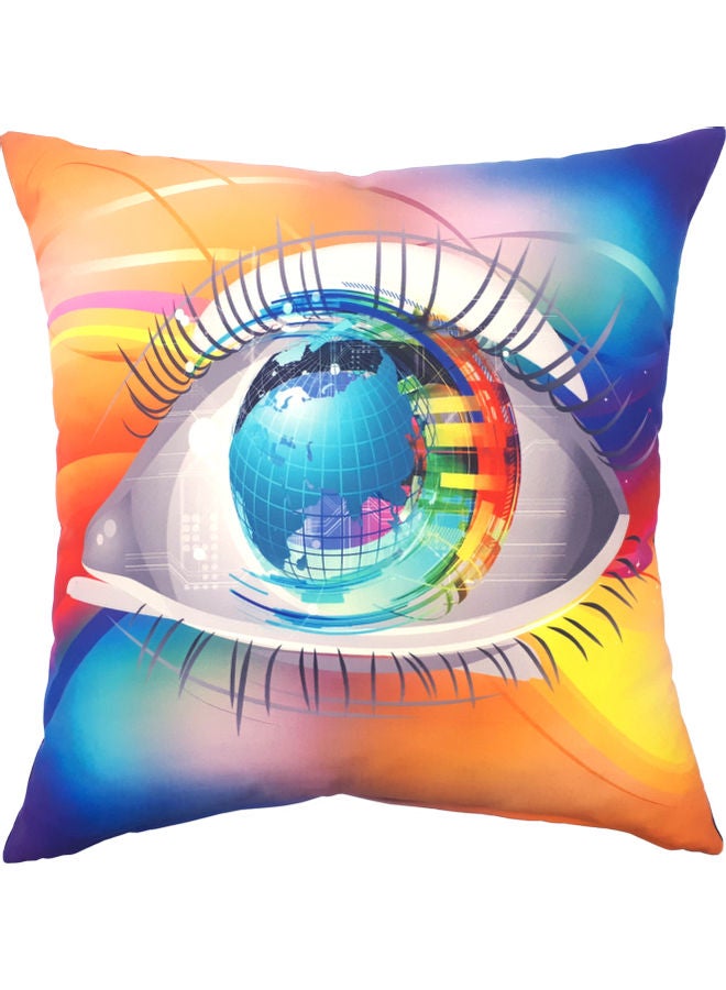 ألوان غطاء وسادة بديكور رسمة العيون متعدد الألوان 40x40سم - Image 1