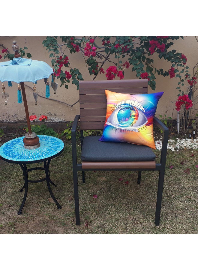 ألوان غطاء وسادة بديكور رسمة العيون متعدد الألوان 40x40سم - Image 4