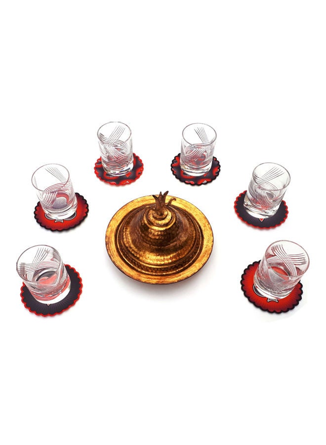 Alwan 6-Piece Playing Cards Themed Coaster Multicolour 11cm - Image 4