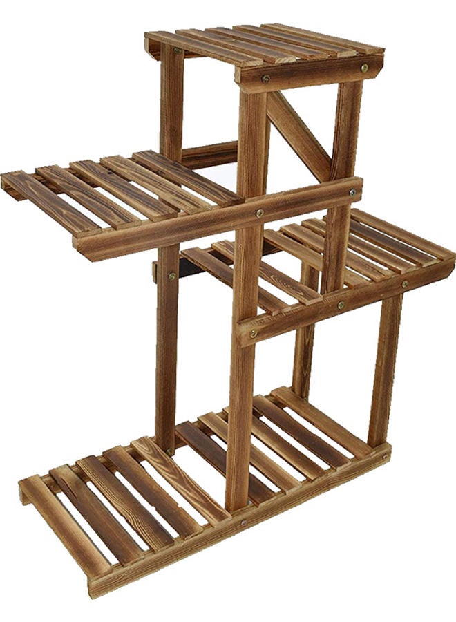 Wooden Made Flower Stand Brown 98x83x25cm - Image 3