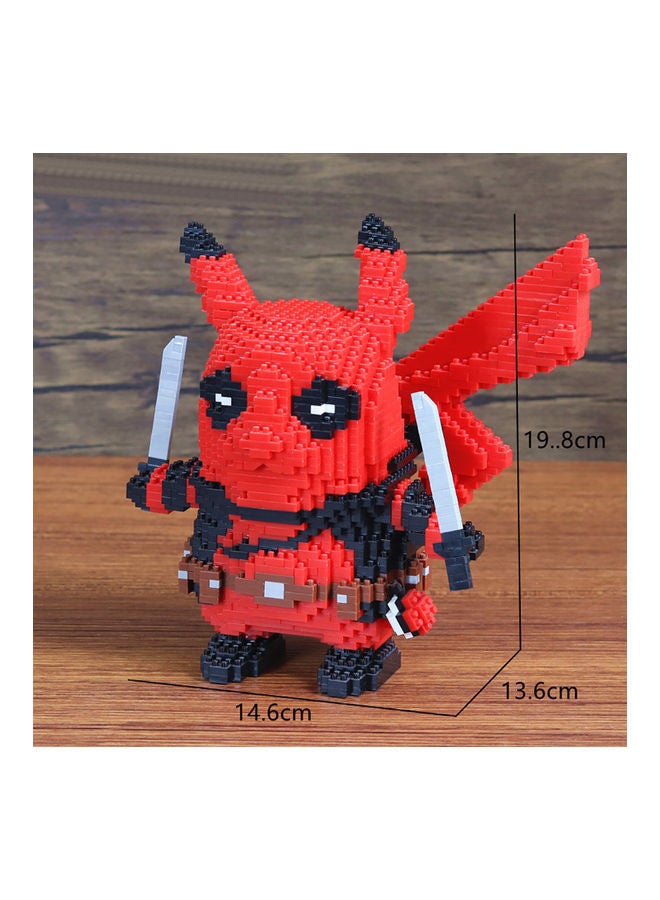 HUIMEI 1500-Piece Deadpool Pikachu PokerMoo Micro Brick Construction Series - Image 3