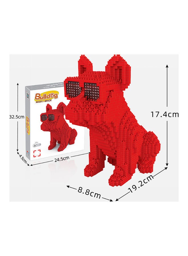 1645-Piece Kids Red Bulldog Stacking Block Toy 9 X 20 X 18cm