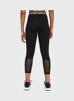 Nike Logo Printed Mid-Rise Cropped Leggings Black  - Image 2
