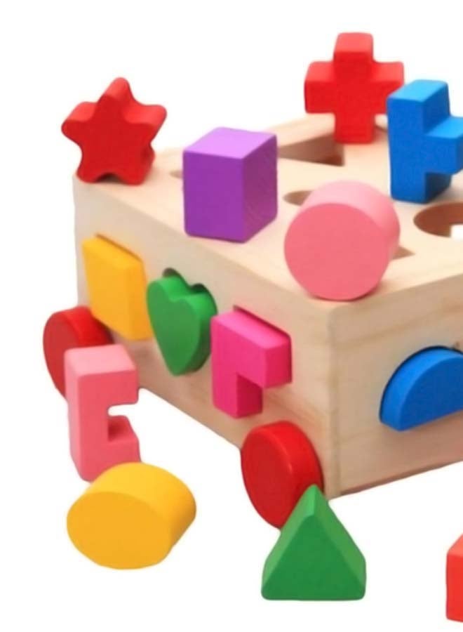 Beauenty Exploration And Independent Wooden Shape Sorter Intelligence Box For Kids ‎18.3x17x8.3cm  - Image 2