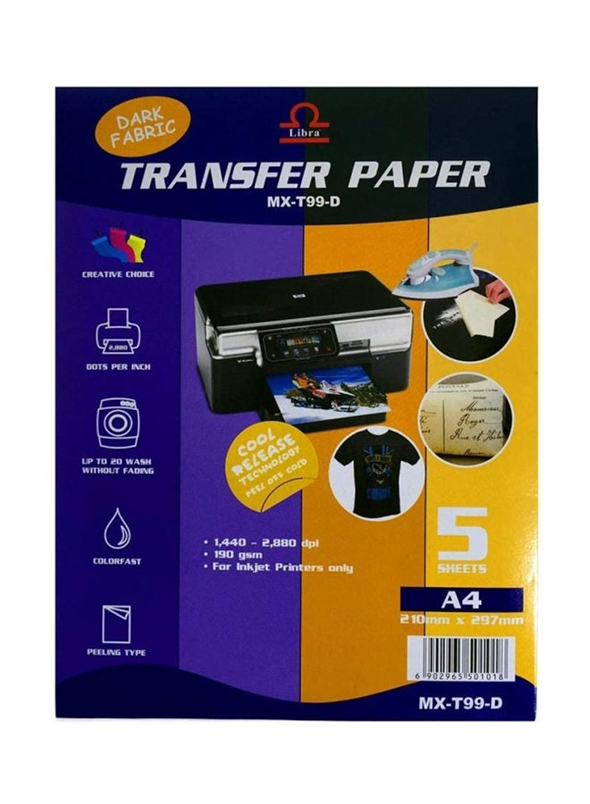 Libra A4 Dark Fabric Transfer Paper - Image 1