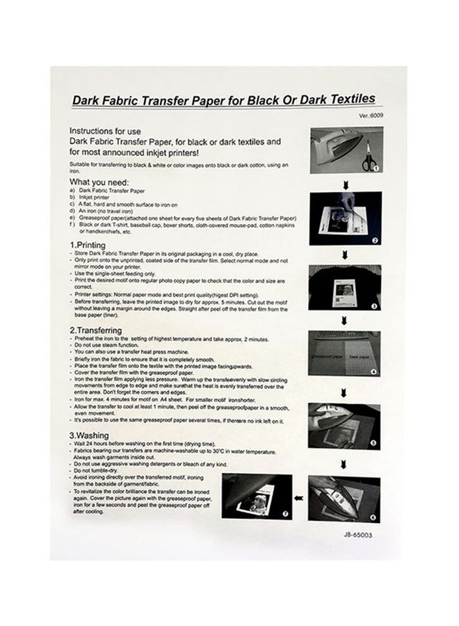 Libra A4 Dark Fabric Transfer Paper - Image 3