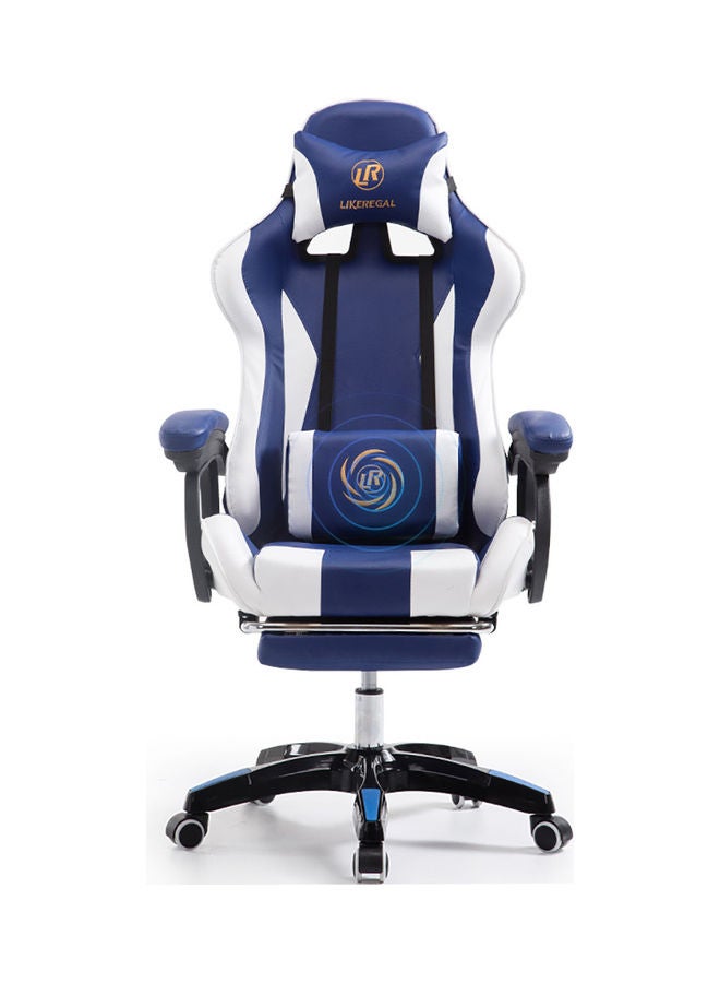 LIKEREGAL Reclining Gaming Chair Blue/White 60x140x60cm - Image 1