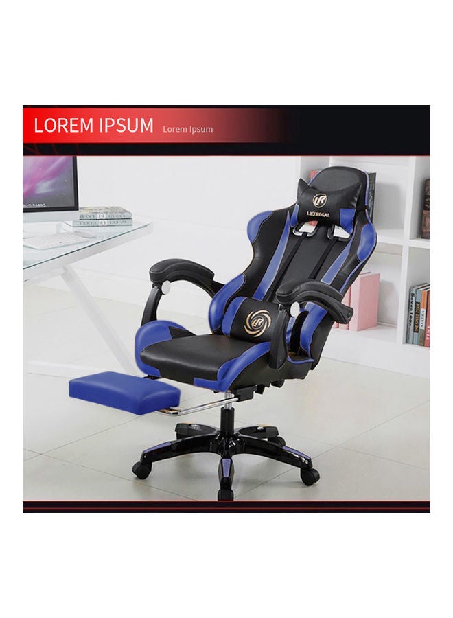 LIKEREGAL Reclining Gaming Chair Blue/White 60x140x60cm - Image 3