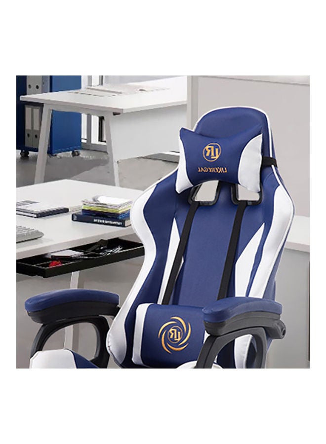 LIKEREGAL Reclining Gaming Chair Blue/White 60x140x60cm - Image 5