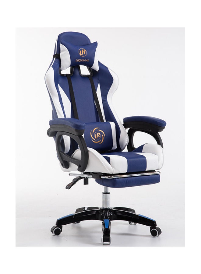 LIKEREGAL Reclining Gaming Chair Blue/White 60x140x60cm - Image 2