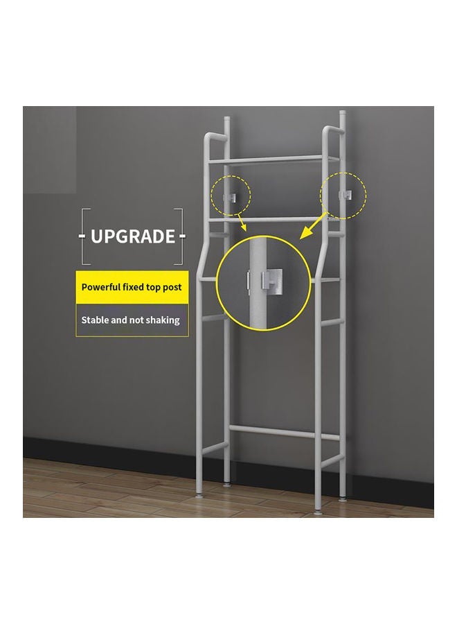 3-Layer Washing Machine Rack White 160x18x50cm - Image 2