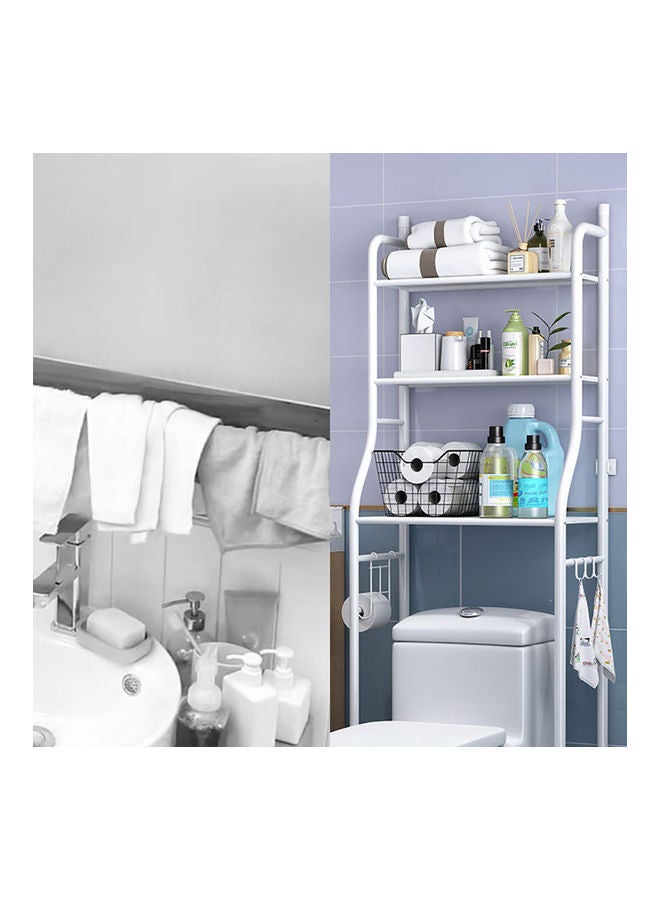 3-Layer Washing Machine Rack White 160x18x50cm - Image 3
