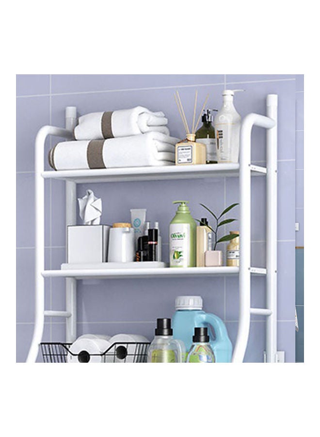 3-Layer Washing Machine Rack White 160x18x50cm - Image 4