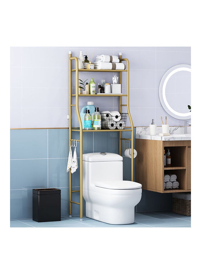 3-Layer Washing Machine Rack Gold 160x18x50cm - Image 1