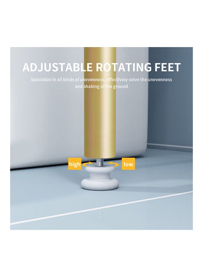 3-Layer Washing Machine Rack Gold 160x18x50cm - Image 4