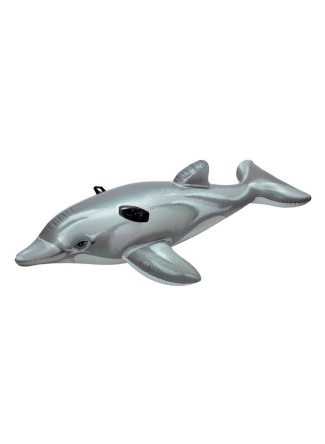 INTEX Inflatable Great Dolphin Ride-On Pool Beach Lake Float Fun Toy For Kids 175x66cm  - Image 1