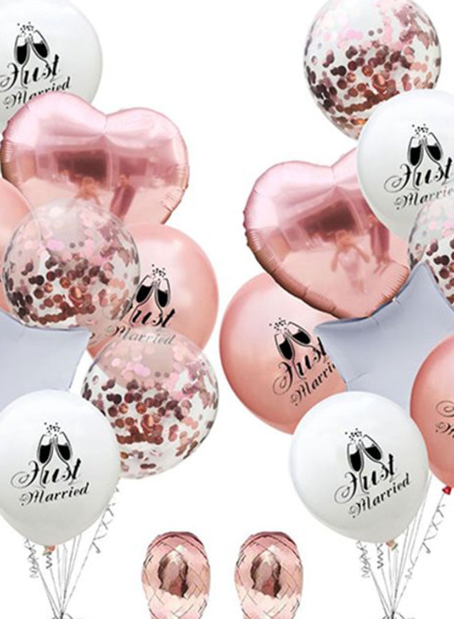 Sharpdo 18-Piece Just Married Inflatable Wedding Decoration Balloons Set 583328854605-1 - Image 2