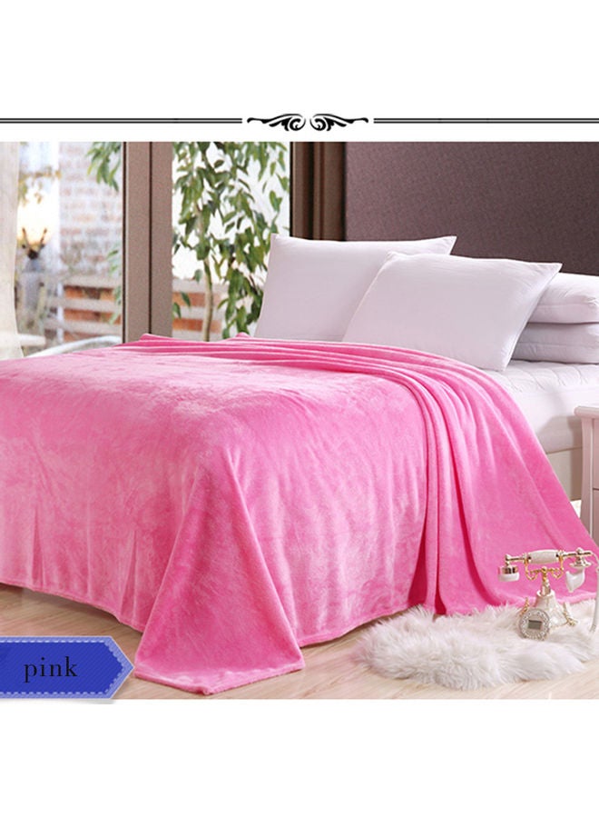 بطانية ناعمة من قماش الفانلة فلانيل وردي 150 x 200سم - Image 1