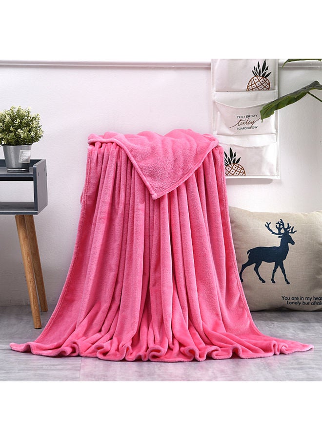 بطانية ناعمة من قماش الفانلة فلانيل وردي 150 x 200سم - Image 4