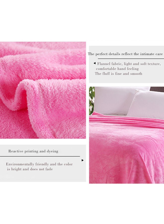 بطانية ناعمة من قماش الفانلة فلانيل وردي 150 x 200سم - Image 5