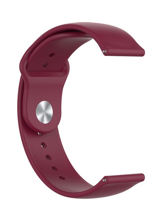 Replacement Silicone Smart Watch Strap 22mm Red - Image 1
