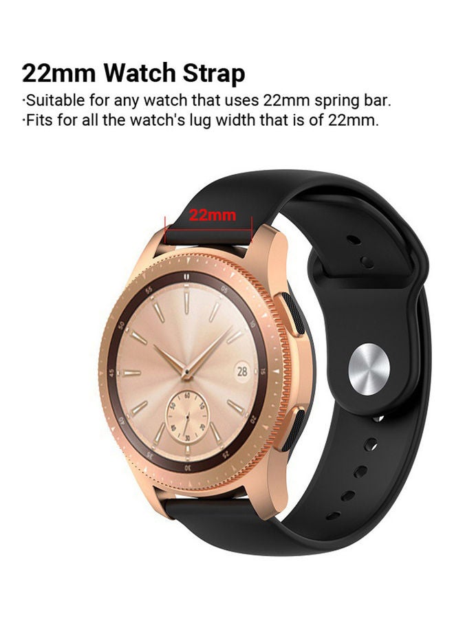 Replacement Silicone Smart Watch Strap 22mm Red - Image 2