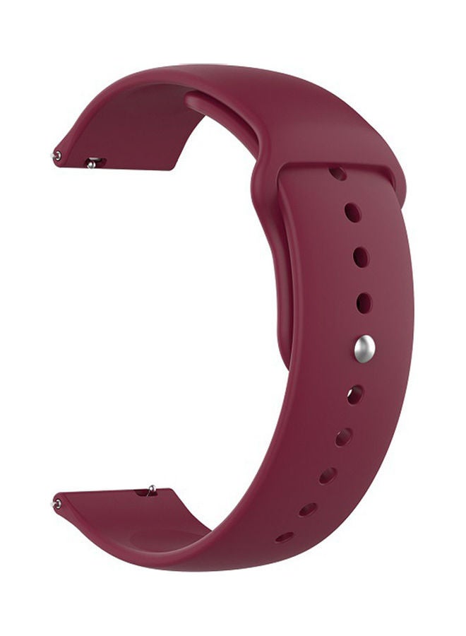 Replacement Silicone Smart Watch Strap 22mm Red - Image 3