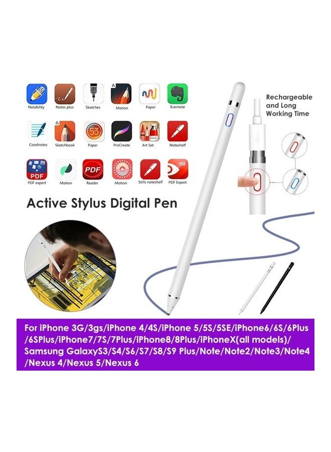 HuHa Rechargeable Active Stylus Pen White  - Image 3