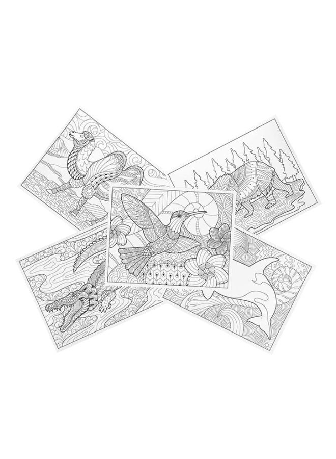 كرايولا كتاب آرت ويذ إيدج لنشاط تلوين رسومات الحيوانات بالحبر 8 x 10بوصة - Image 3