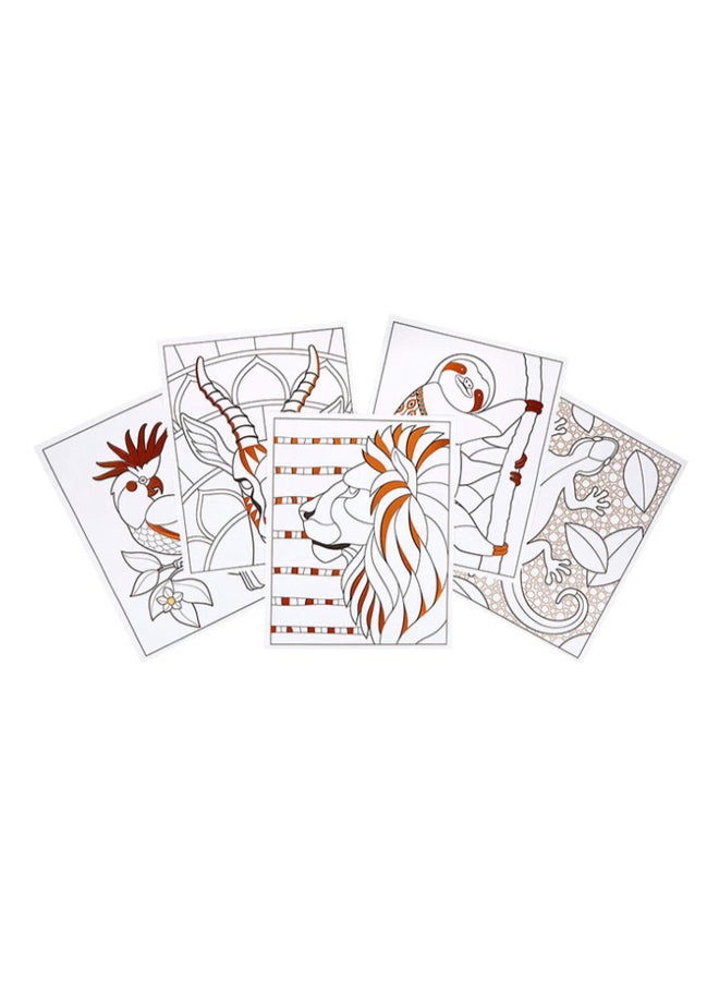 كرايولا كتاب آرت ويذ إيدج لنشاط تلوين رسومات الحيوانات بالحبر 8 x 10بوصة - Image 1