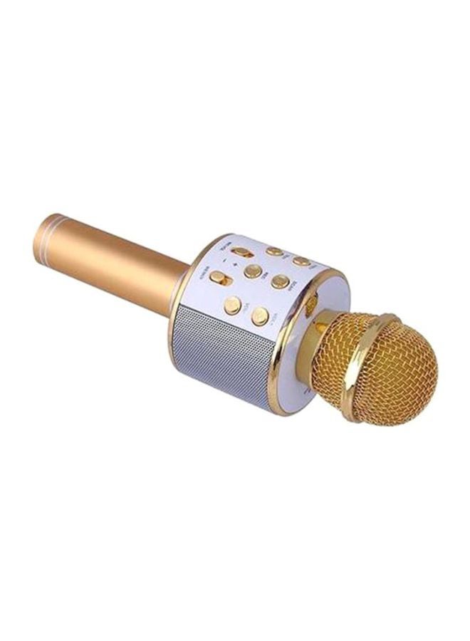Bison Bluetooth Karaoke Microphone Gold/White 