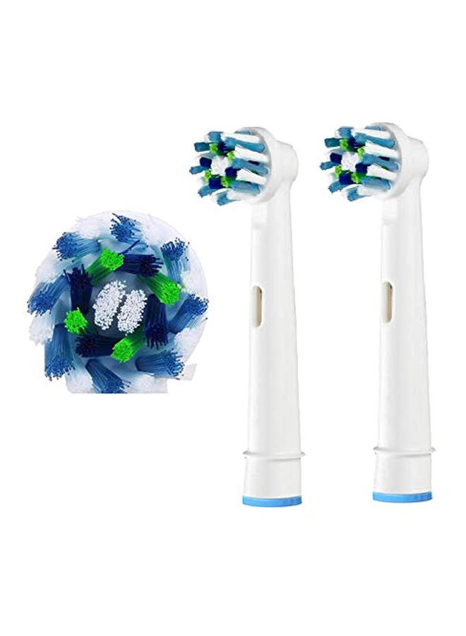 Oral-B - Cross Action Replacement Brush Heads White/Blue - Image 1