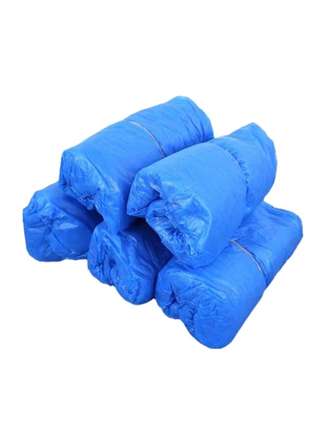 Platinum 50-Piece Disposable Plastic Shoe Cover Blue  - Image 1
