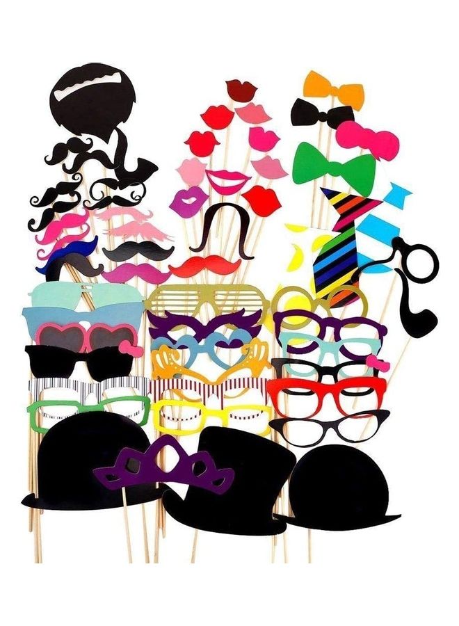 58-Piece Photo Booth Props Party Favor Set - Image 1