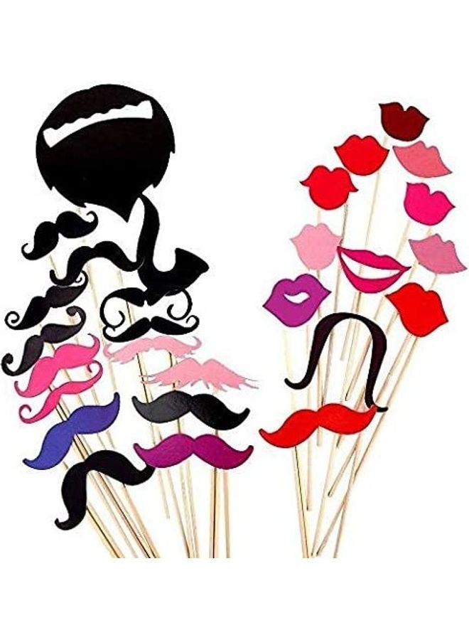 58-Piece Photo Booth Props Party Favor Set - Image 2