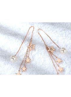 Tassel Five-Pointed Star Stud Long Korean Earrings - v1614604518/N38356347A_3