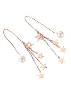 Tassel Five-Pointed Star Stud Long Korean Earrings - v1614604519/N38356347A_1