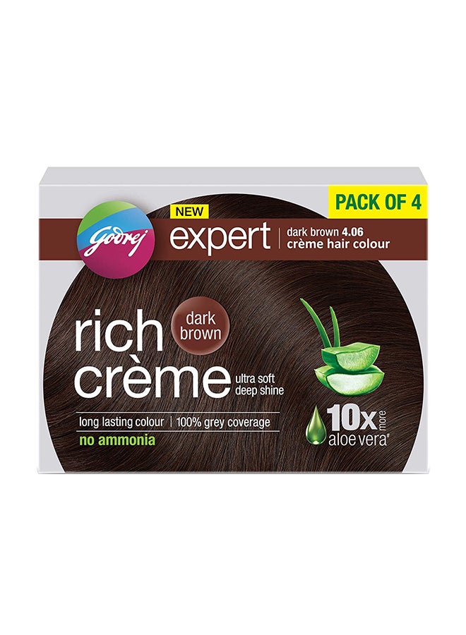Godrej - 4-Piece Expert Rich Creme Hair Colour 4.06 Dark Brown 160grams - Image 1