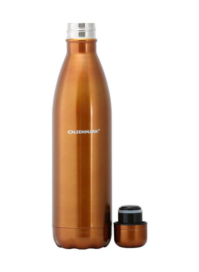 أولسنمارك زجاجة مياه مفرّغة من الهواء من الستانلس ستيل سعة 750 مل ذهبي 750ملليلتر - Image 2