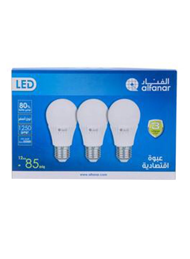 AL FANAR 3-Piece LED Bulb Promo Pack  12 Watts Warm White 6cm  - Image 2