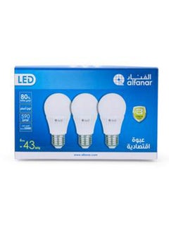 AL FANAR 3-Piece LED Bulb Promo Pack 6 Watts Warm White 6cm  - Image 2