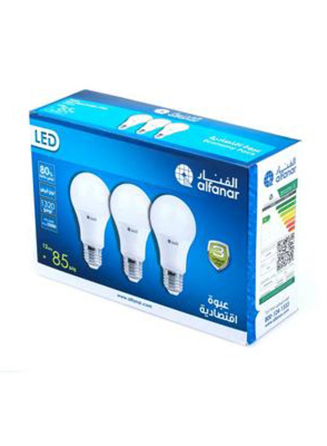 AL FANAR 3-Piece LED Bulb Promo Pack 12 Watts White 6cm  - Image 3