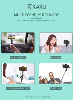 Kaku 120.0 mAh Integrated Wireless Bluetooth Tripod Selfie Stick Black  - Image 3