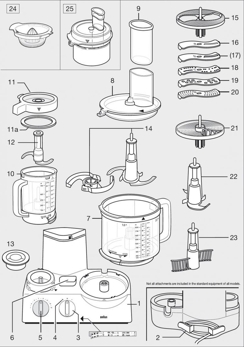 BRAUN - Food Processor 600.0 W Fx3030 White - Image 1