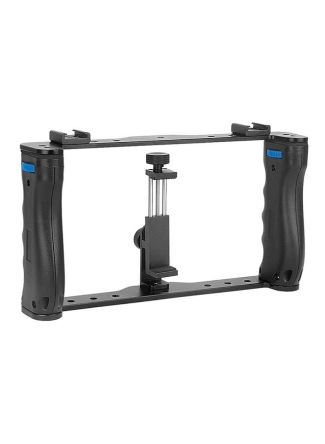 ANDOER Professional Dual Smartphone Bracket Holder Black/Silver  - Image 1