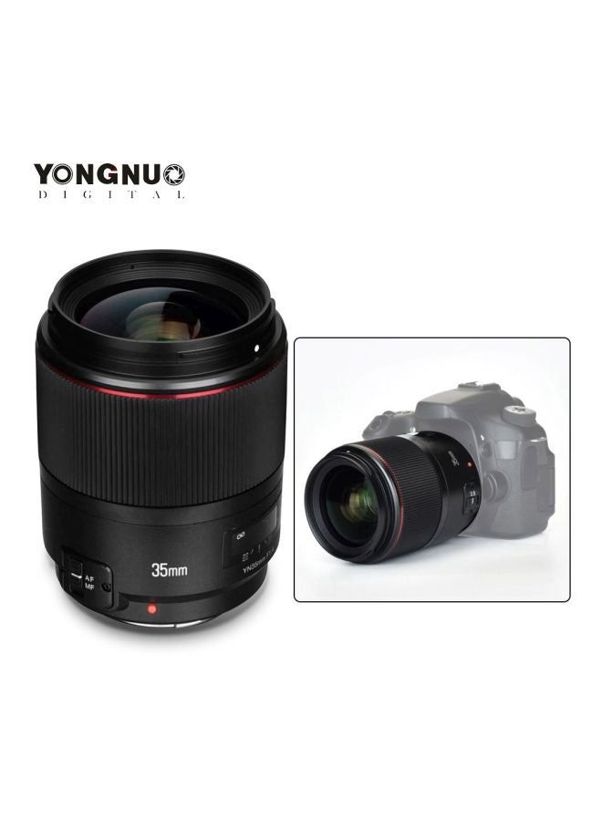 YONGNUO F1.4 Aperture Standard Wide-Angle Prime Lens Black  - Image 2