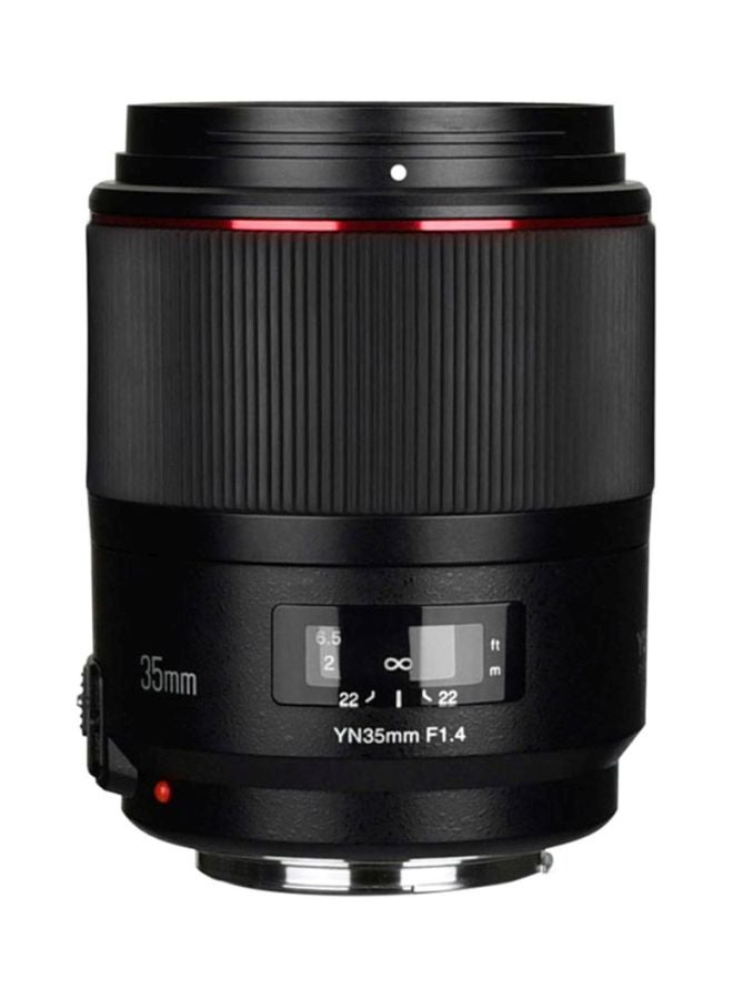 YONGNUO F1.4 Aperture Standard Wide-Angle Prime Lens Black  - Image 1