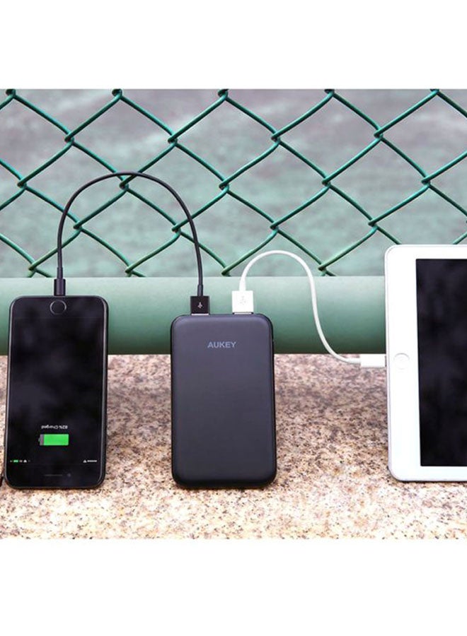 Aukey - 5000.0 mAh Power Bank With Flashlight Black - Image 1